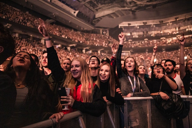 People having fun at the concert